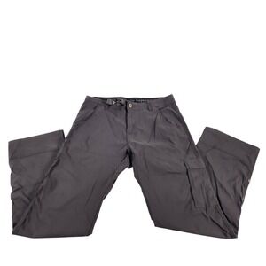 Prana Zion Mens 33x32 Charcoal Gray Stretch Hiking Cargo Pants RN124977